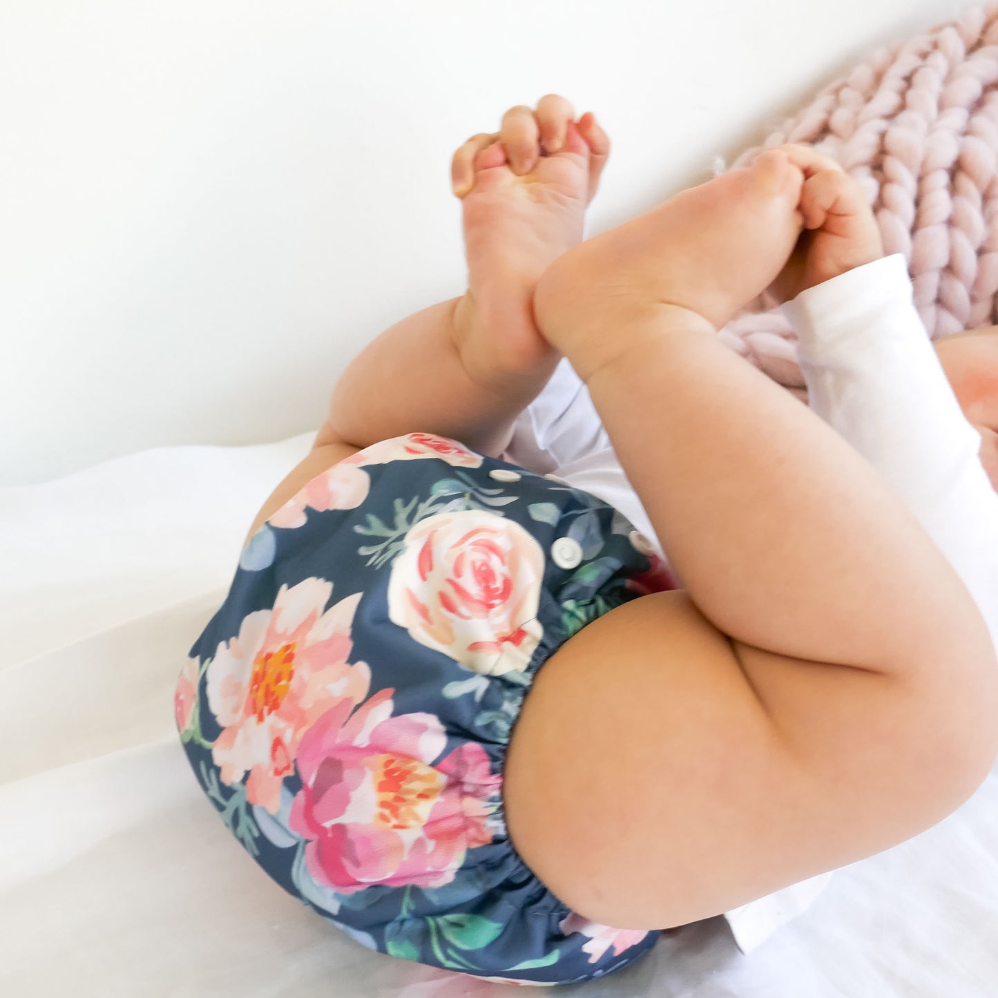 Blumen Baby Stoffwindel inklusive Einlage - Windelland